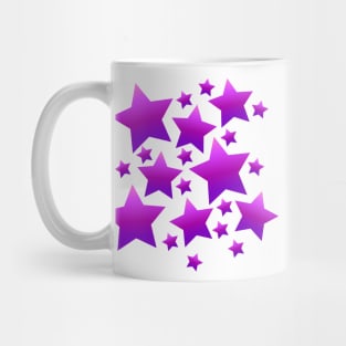 Purple Stars Pattern Digital Art | Melanie Jensen Illustrations Mug